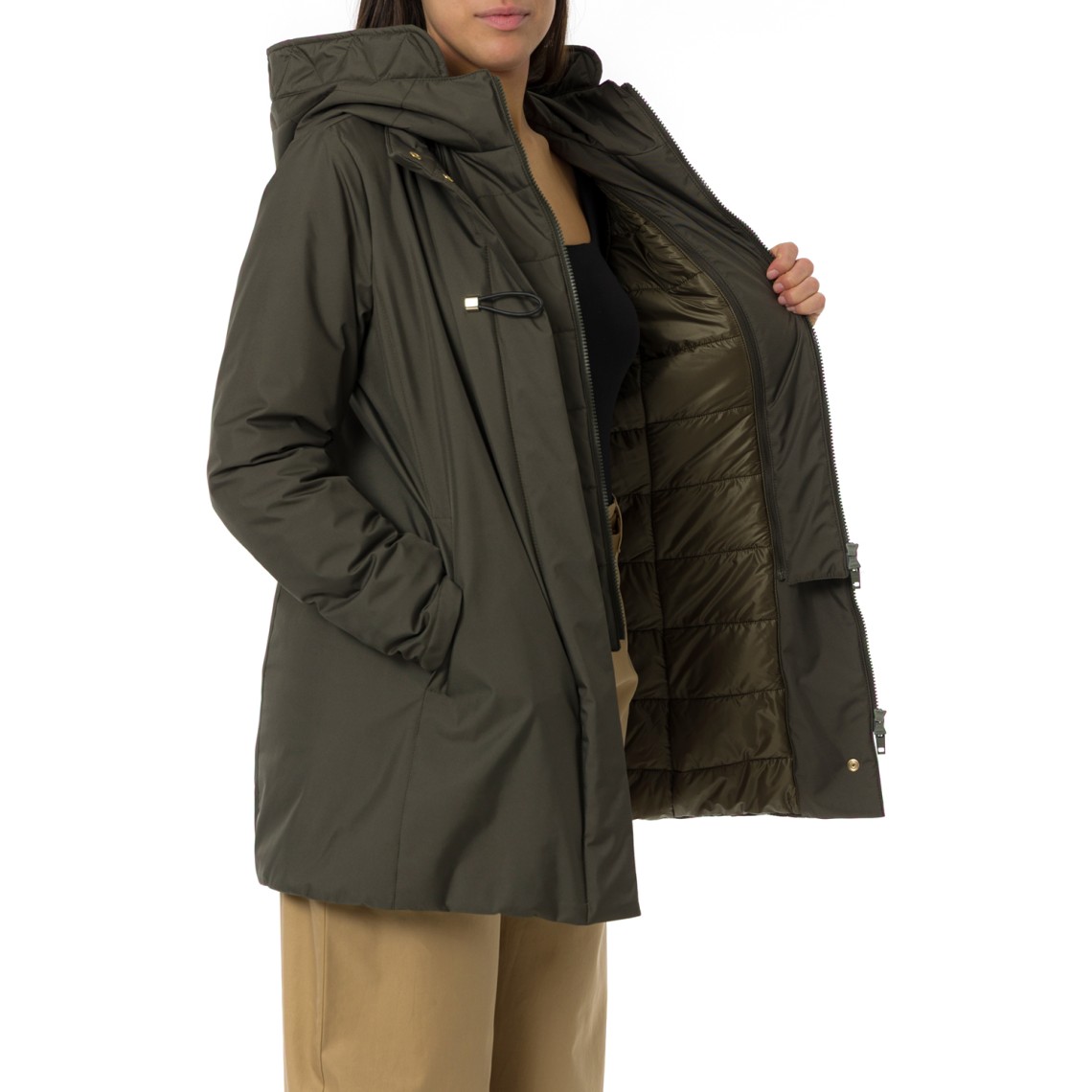 Toggle Coat in Gabardine Tecnico Fay