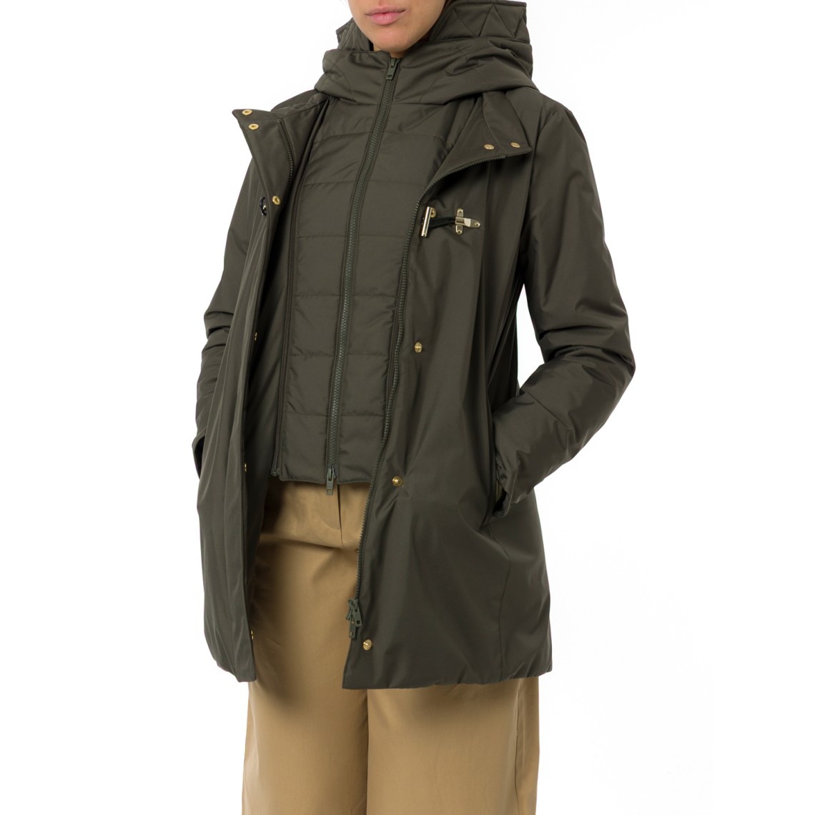 Toggle Coat in Gabardine Tecnico Fay