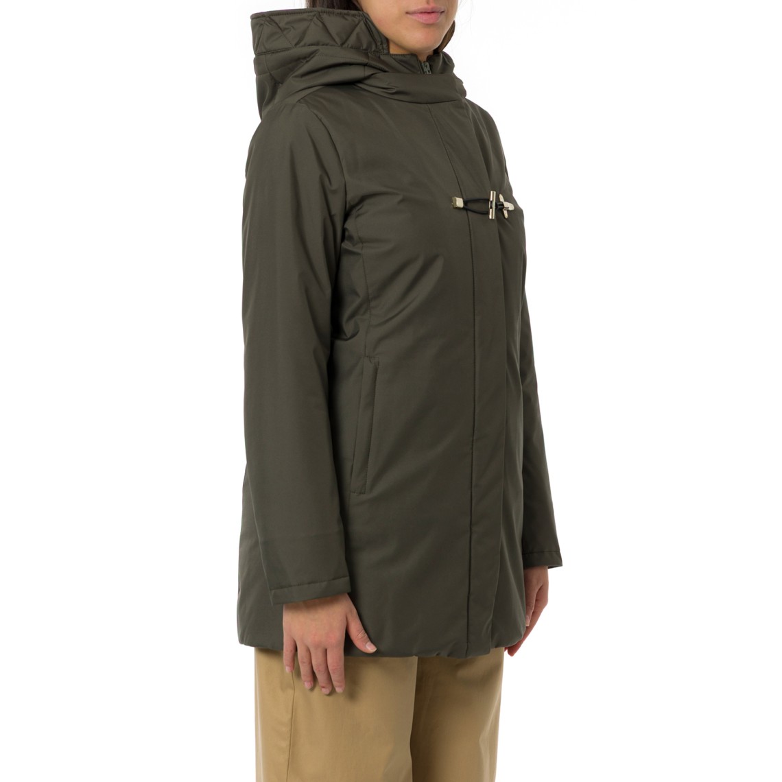 Toggle Coat in Gabardine Tecnico Fay