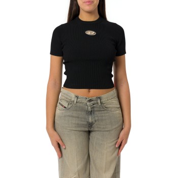 Maglia a manica corta Diesel con Oval D metallico