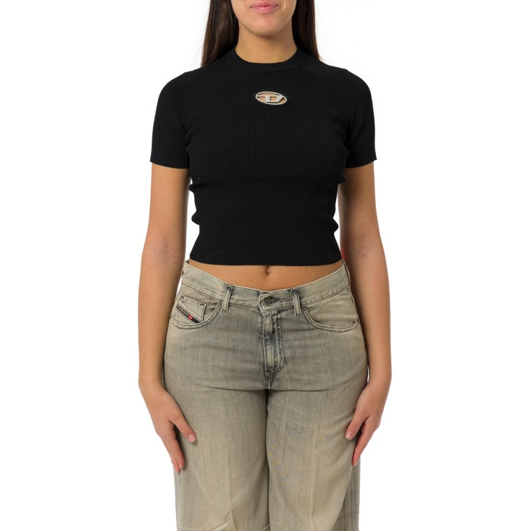 Maglia a manica corta Diesel con Oval D metallico
