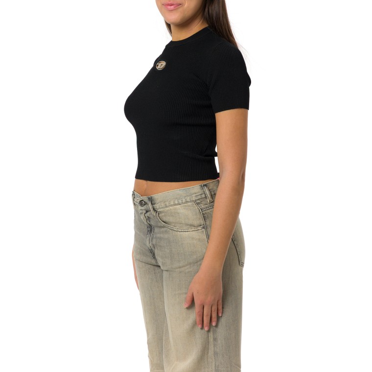 Maglia a manica corta Diesel con Oval D metallico