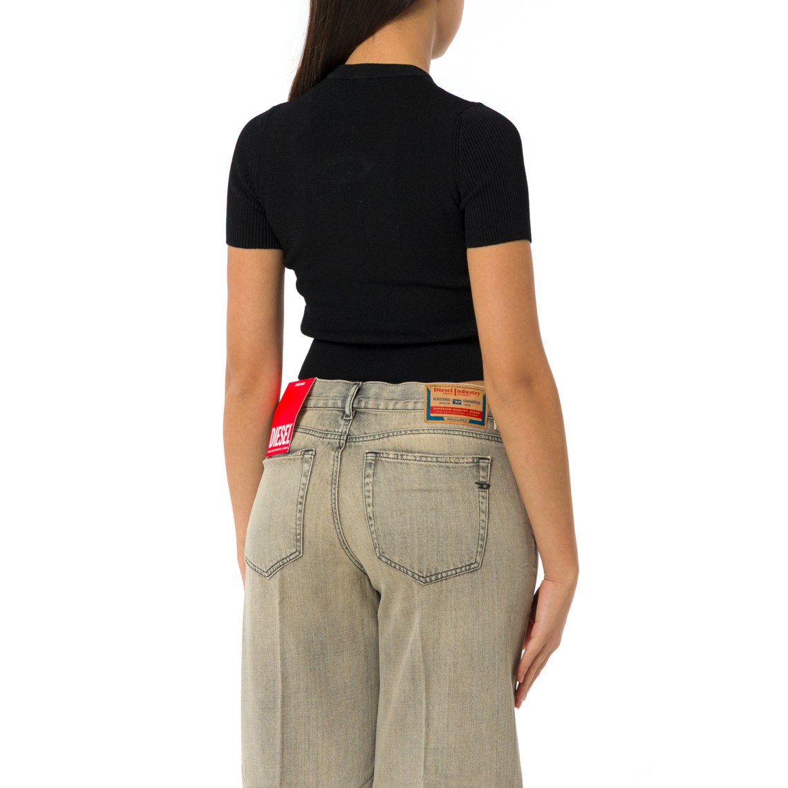 Maglia a manica corta Diesel con Oval D metallico