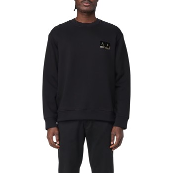 Felpa in misto cotone con logo Armani Exchange