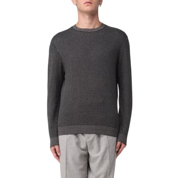 Maglia a girocollo in misto cotone jacquard Armani Exchange