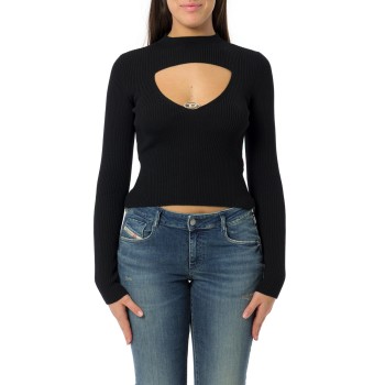 Maglia in lana a coste con cut-out Diesel