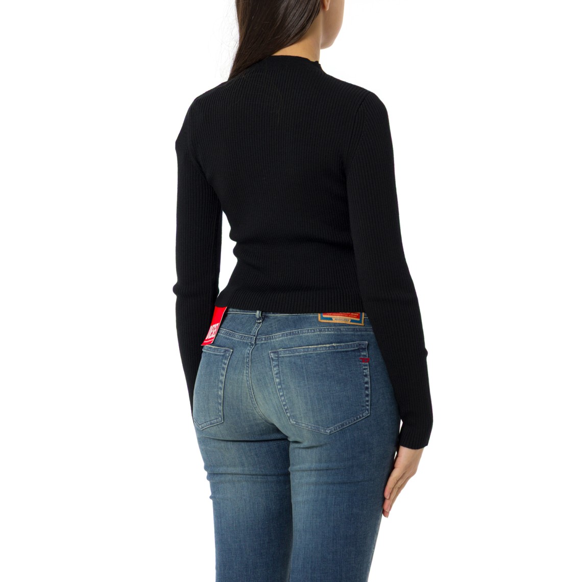Maglia in lana a coste con cut-out Diesel