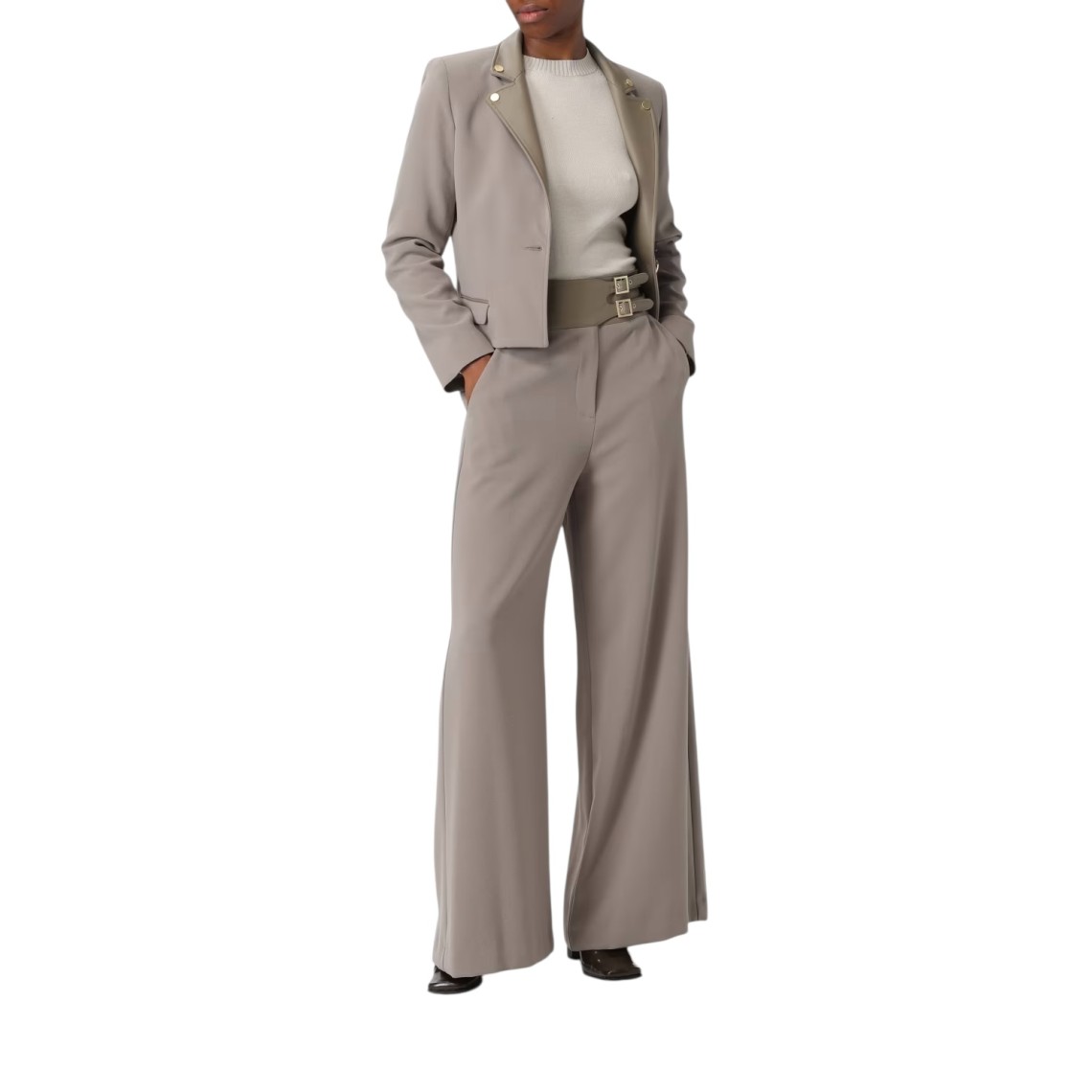 Blazer cropped Armani Exchange in misto viscosa