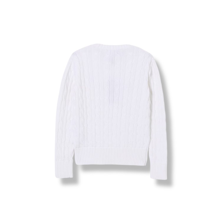 Maglia in cotone con logo Pony Polo Ralph Lauren bambina