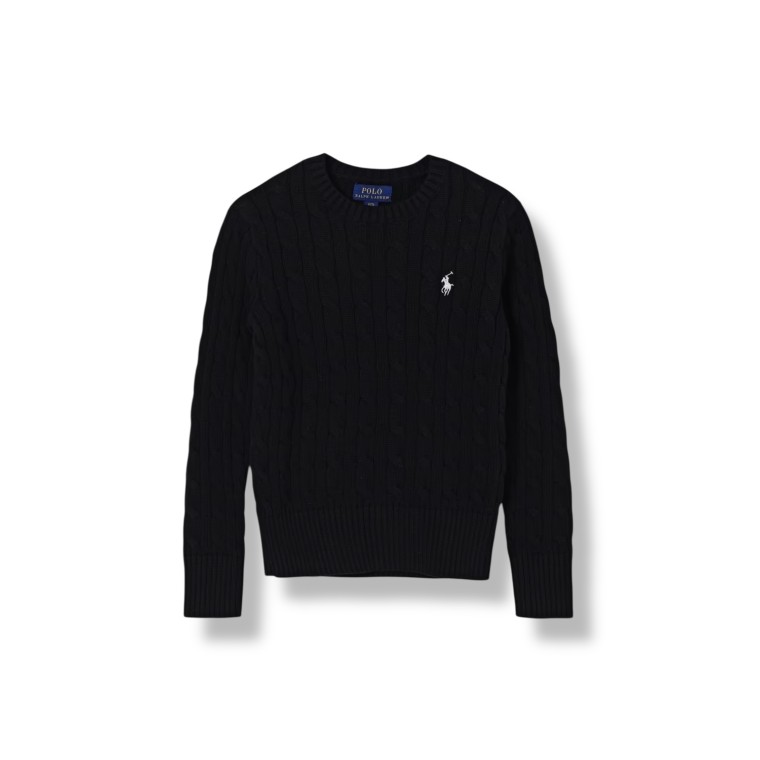 Maglia in cotone con logo Pony Polo Ralph Lauren bambina