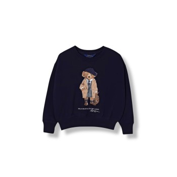 Felpa a girocollo con stampa Orso Polo Ralph Lauren bambino