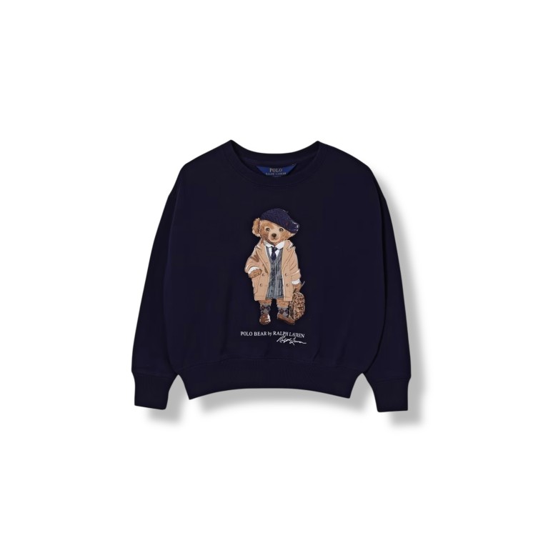 Felpa a girocollo con stampa Orso Polo Ralph Lauren bambino