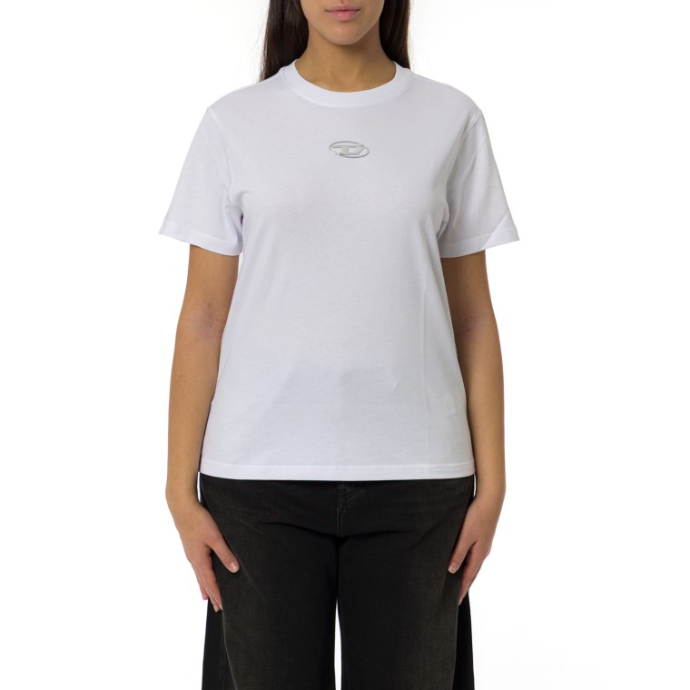 T-shirt Diesel con logo in metallo