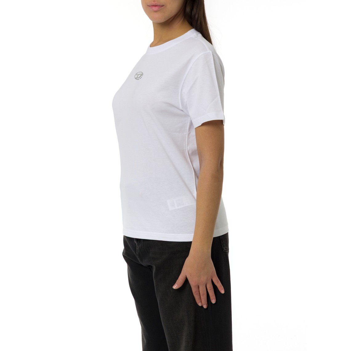 T-shirt Diesel con logo in metallo