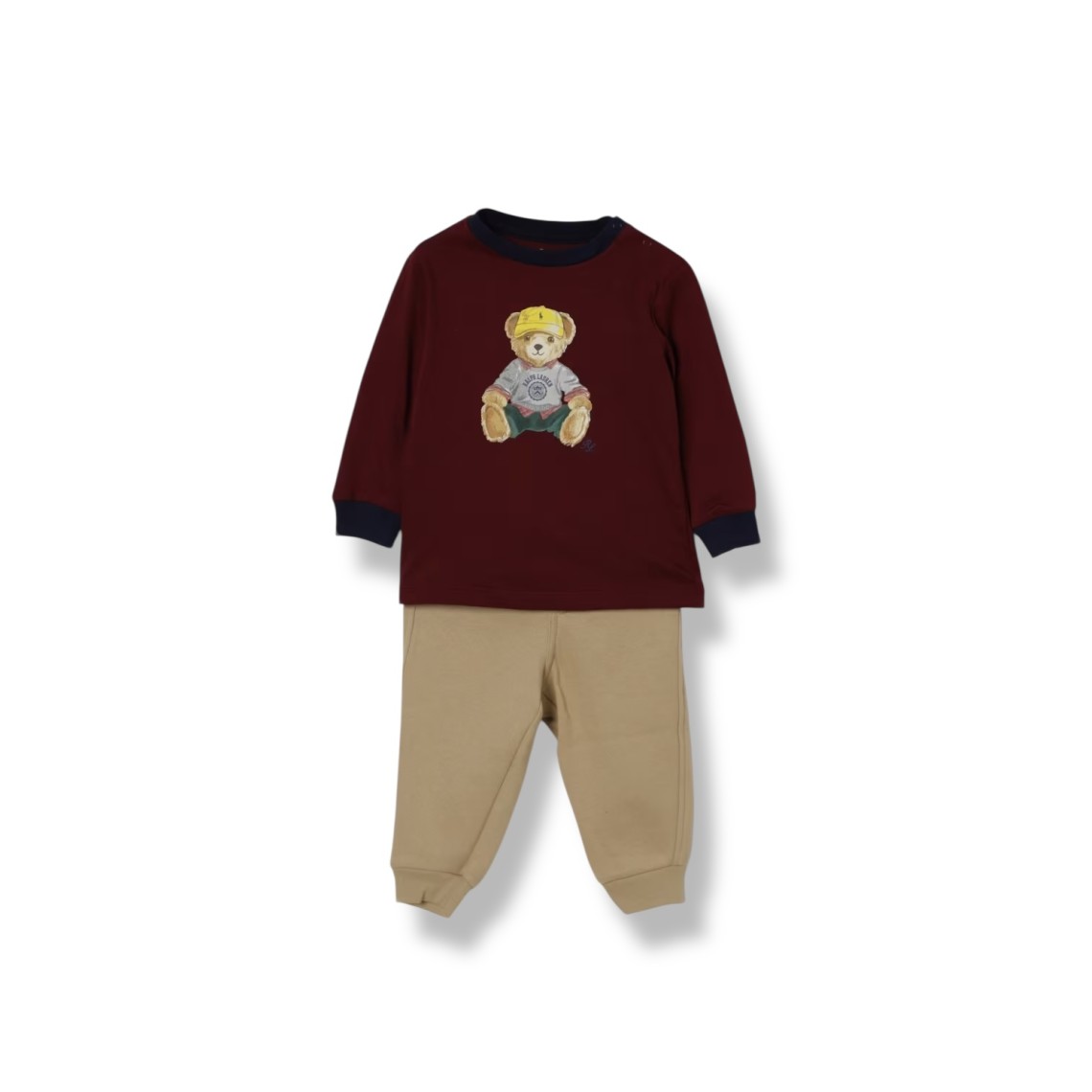 Coordinato in cotone Teddy Polo Ralph Lauren bambino