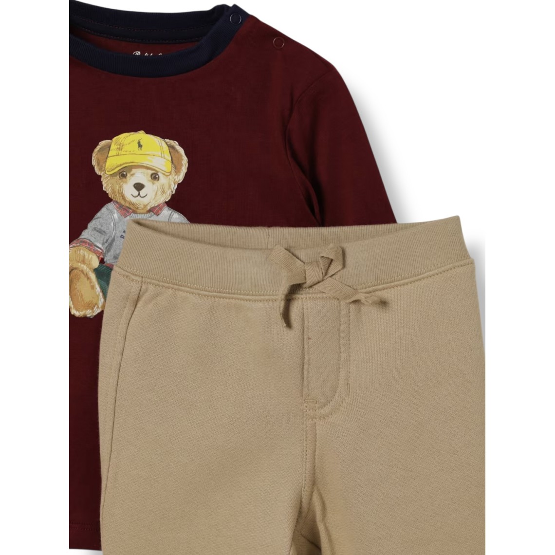 Coordinato in cotone Teddy Polo Ralph Lauren bambino