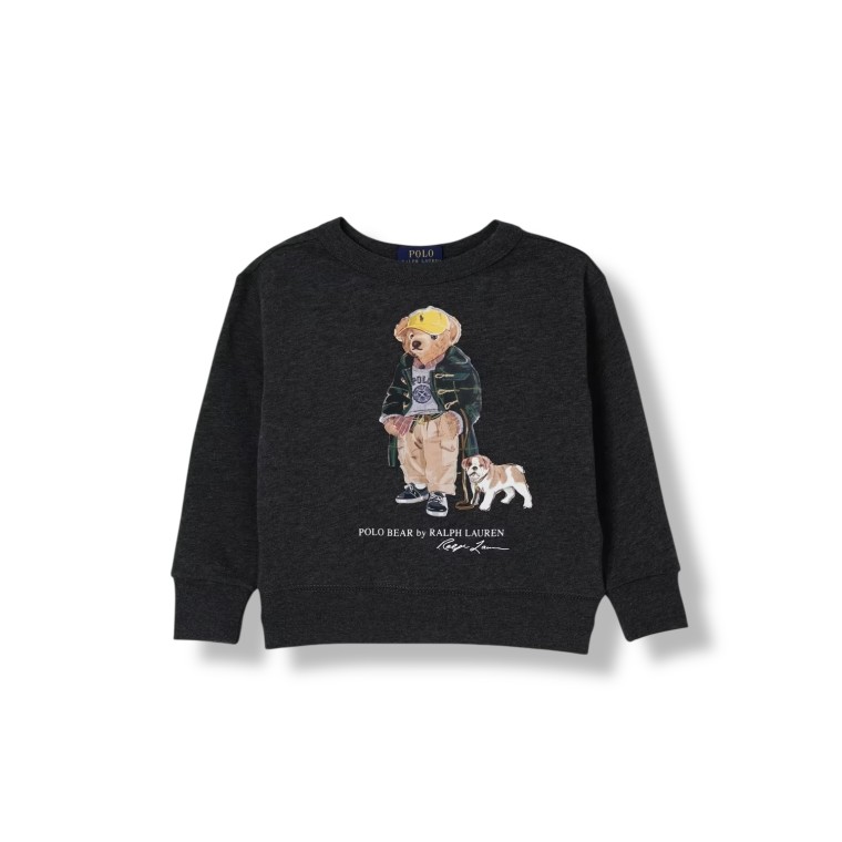 Felpa a girocollo con logo Teddy Polo Ralph Lauren bambino