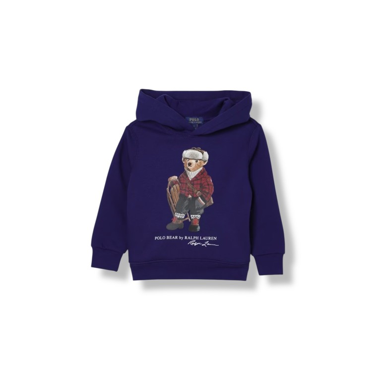 Felpa con cappuccio in misto cotone Polo Ralph Lauren bambino