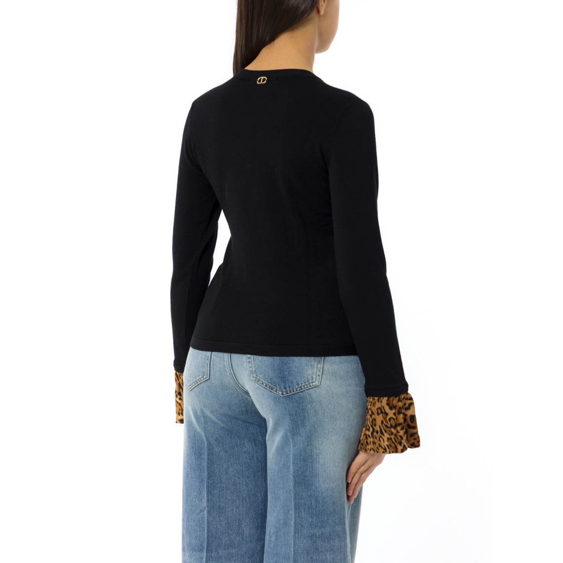 Maglia con inserti animalier Twinset