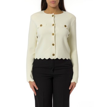 Giacca in maglia con bottoni logati Twinset