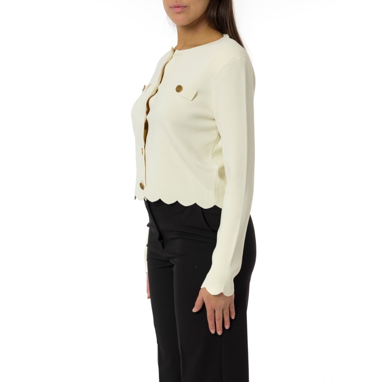Giacca in maglia con bottoni logati Twinset