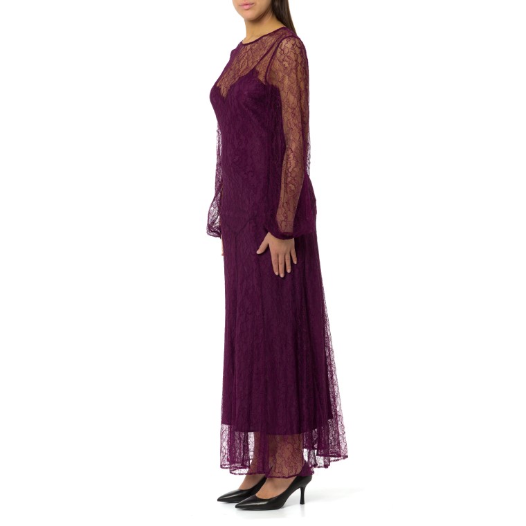 Abito Twinset in pizzo con sottoveste 