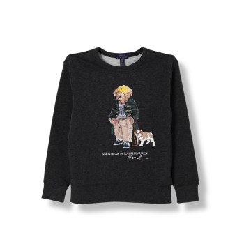 Felpa a girocollo con logo Teddy Polo Ralph Lauren bambino