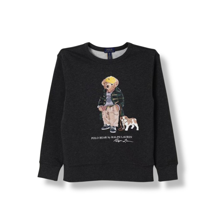Felpa a girocollo con logo Teddy Polo Ralph Lauren bambino