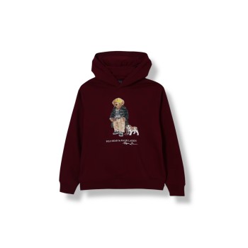 Felpa con cappuccio e stampa teddy Polo Ralph Lauren bambino