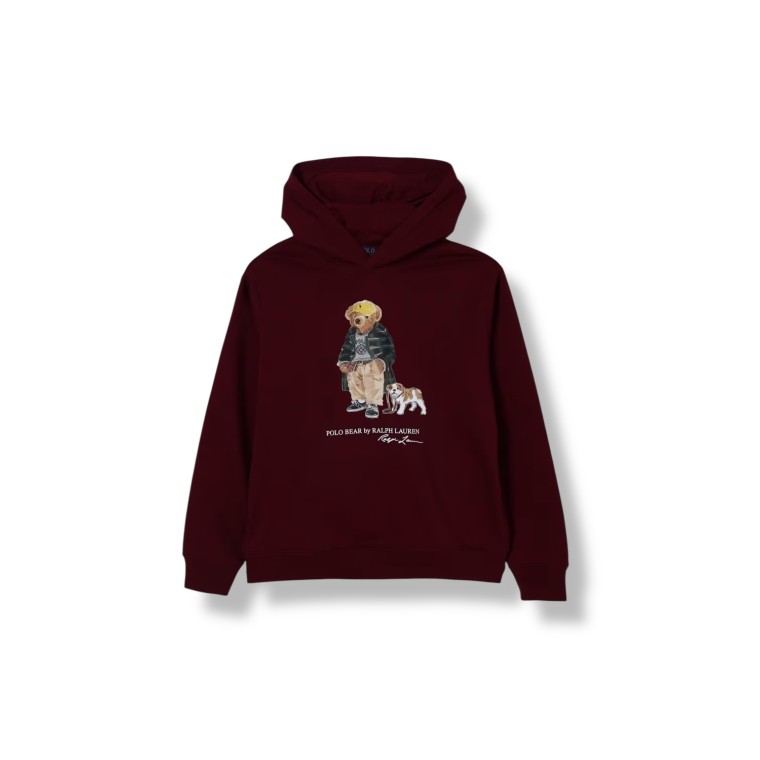 Felpa con cappuccio e stampa teddy Polo Ralph Lauren bambino