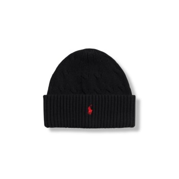 Cappello Polo Ralph Lauren in cotone a maglia intrecciata...