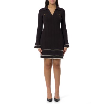 Abito lungo in maglia a coste Twinset