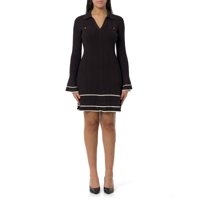 Abito lungo in maglia a coste Twinset