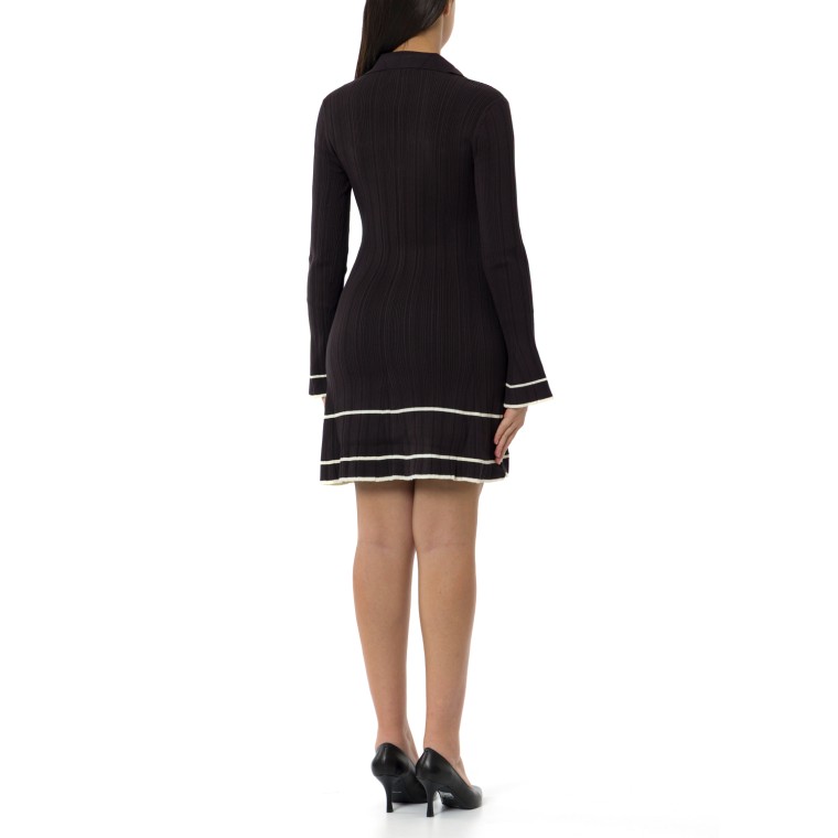 Abito lungo in maglia a coste Twinset
