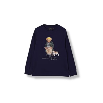T-shirt in cotone con logo Polo Ralph Lauren bambino