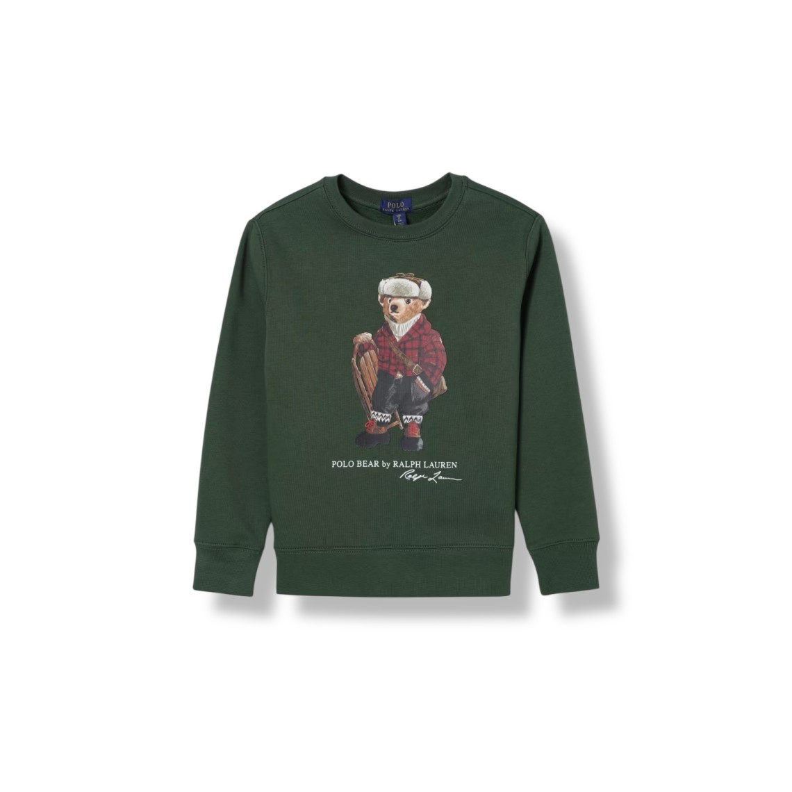 Felpa a girocollo con stampa Orso Polo Ralph Lauren bambino