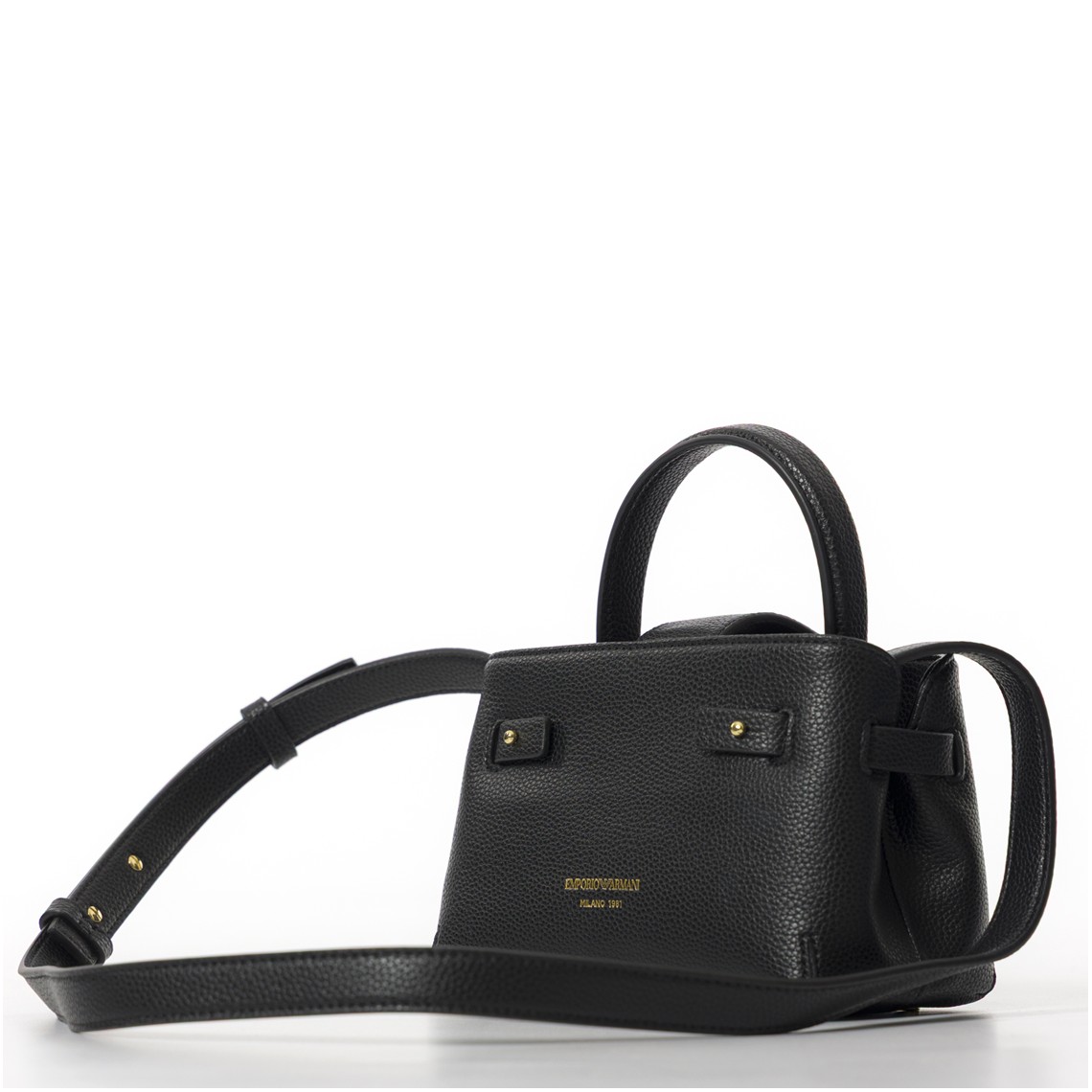 Borsa mini in pelle sintetica a grana Emporio Armani