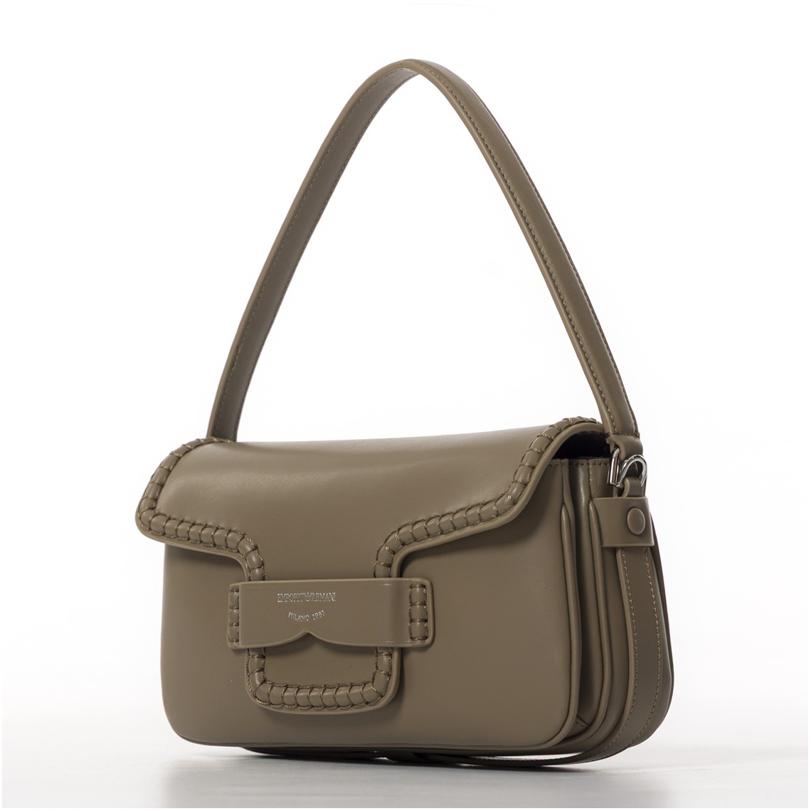 Borsa a mano in pelle bovina Emporio Armani