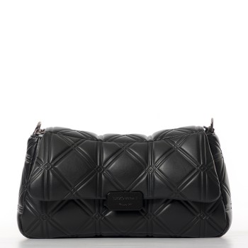 Borsa a spalla Emporio Armani con motivo a rilievo