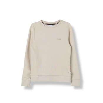 Felpa a girocollo con mini logo Boss
