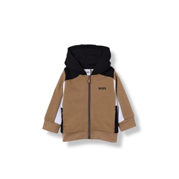 Felpa con cappuccio in misto cotone Boss