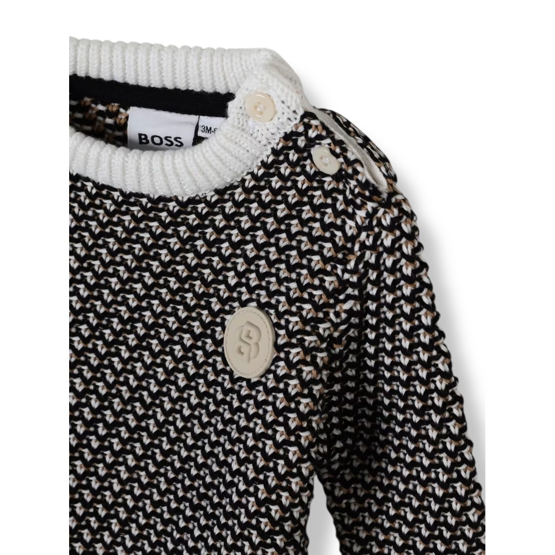 Maglia a girocollo con logo Boss in cotone