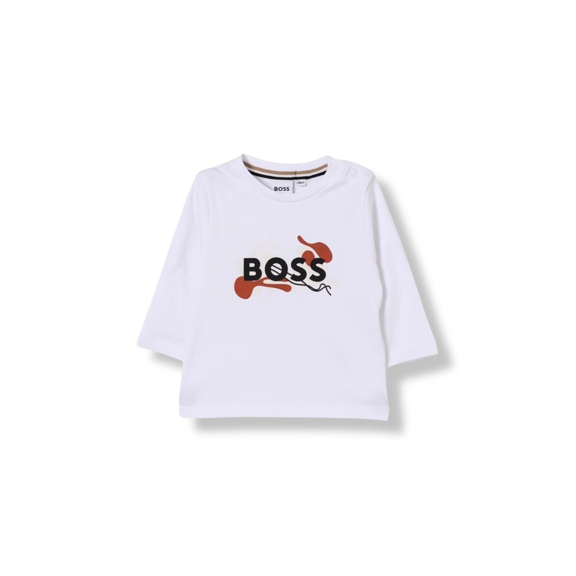 T-shirt in cotone con logo Boss