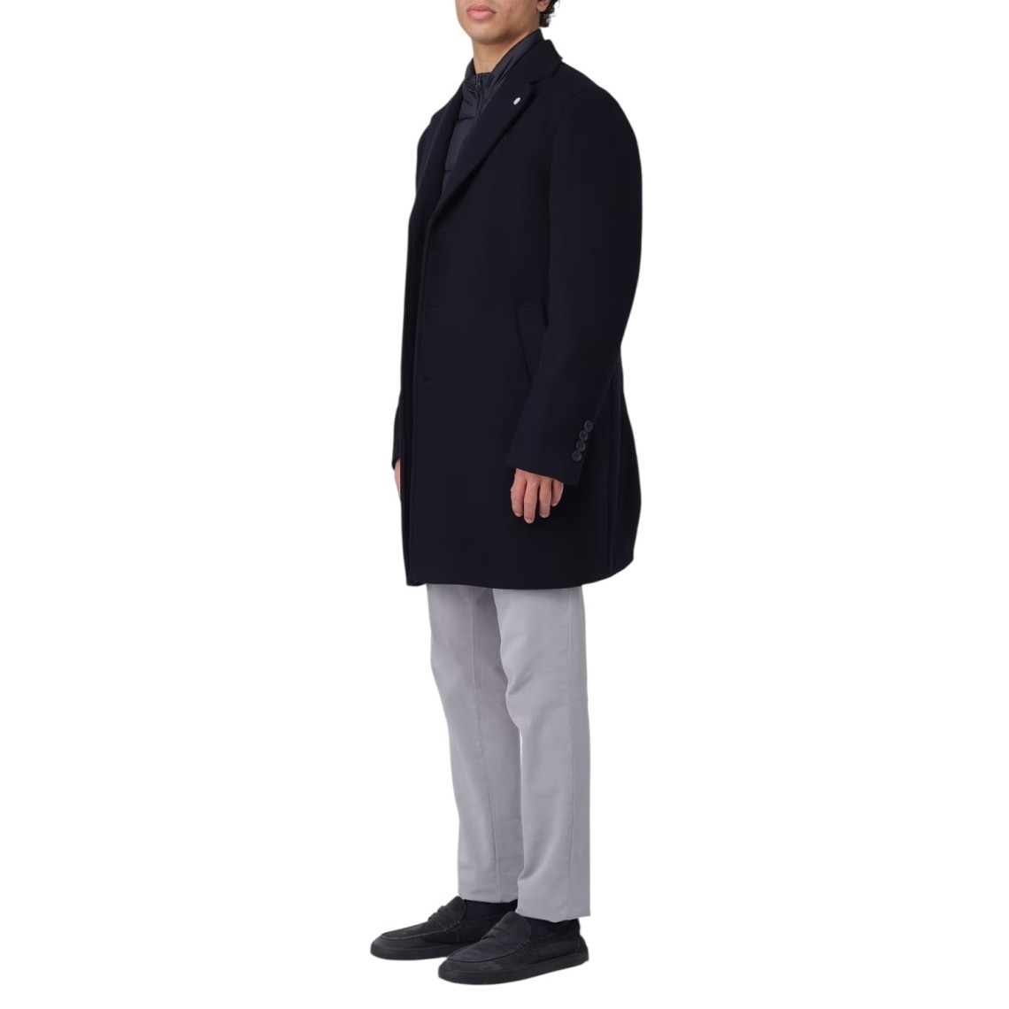 Cappotto a monopetto Manuel Ritz in misto lana