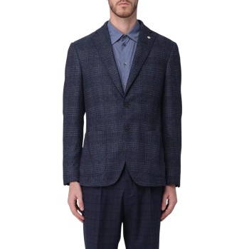 Blazer monopetto Manuel Ritz in lana Principe di Galles