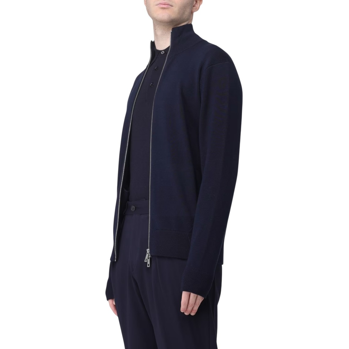 Cardigan con zip Manuel Ritz in misto lana