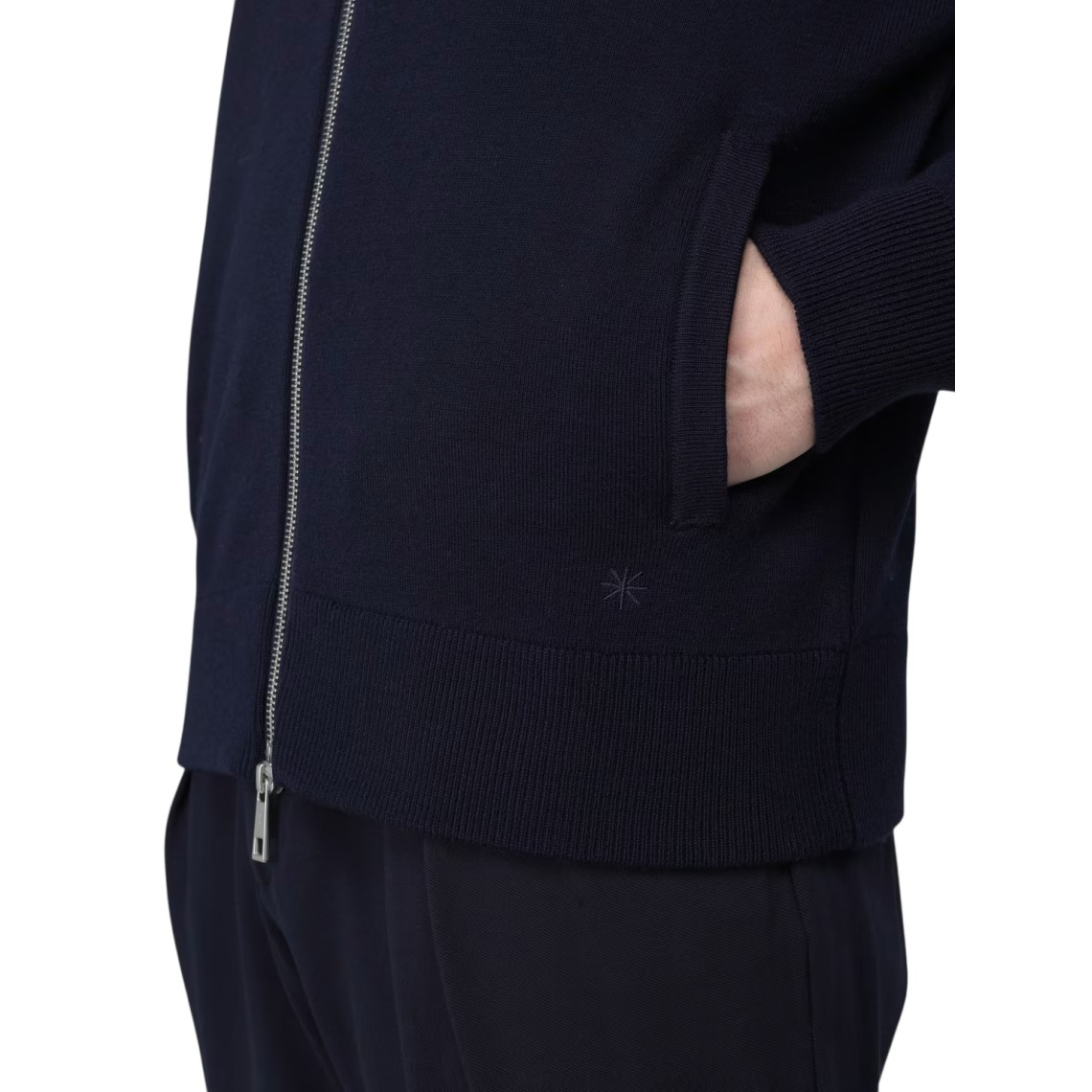 Cardigan con zip Manuel Ritz in misto lana