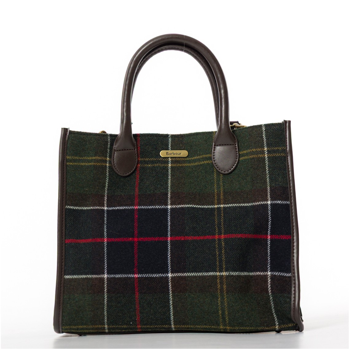 Borsa tote Barrhill in tartan Barbour
