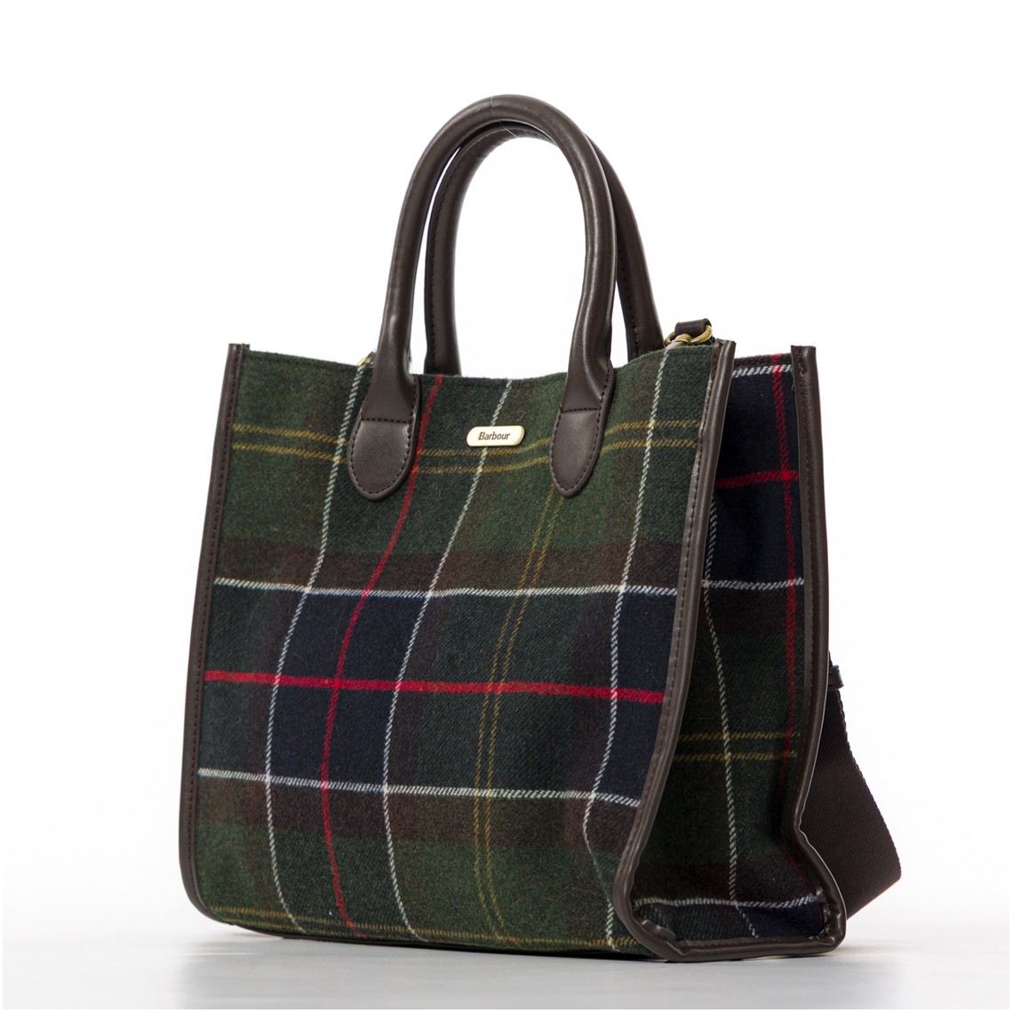 Borsa tote Barrhill in tartan Barbour