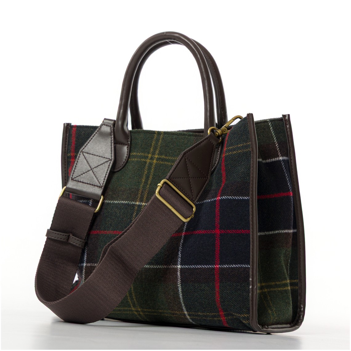 Borsa tote Barrhill in tartan Barbour